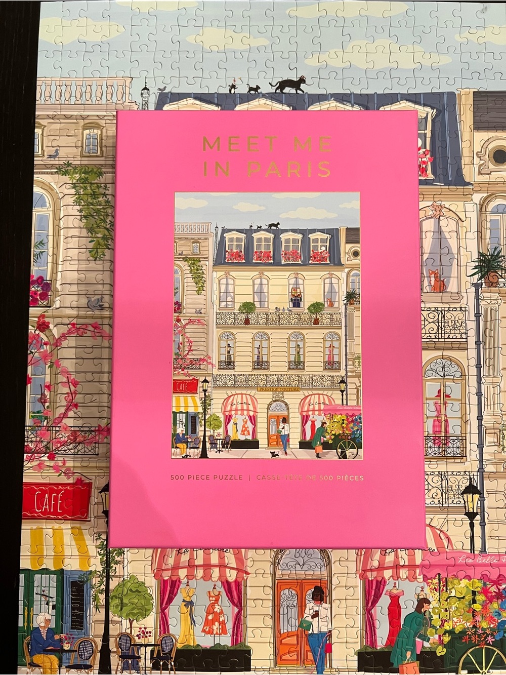 Meet Me in Paris 500-Piece Jigsaw Puzzle - Pink